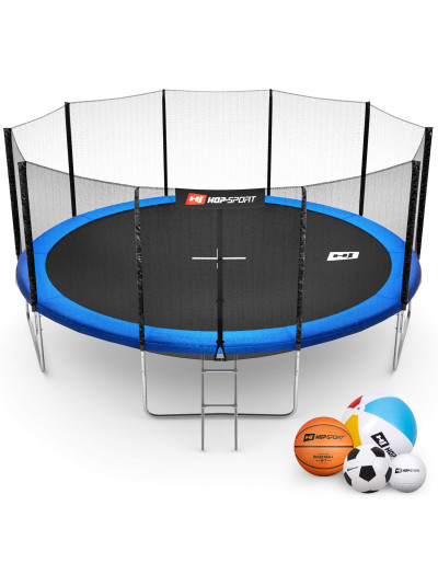 Батут с защитной сеткой Hop-Sport 488 см синий