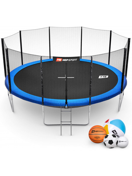 Батут із захисною сіткою Hop - Sport 488 см синій Батут із захисною сіткою Hop - Sport 488 см синій