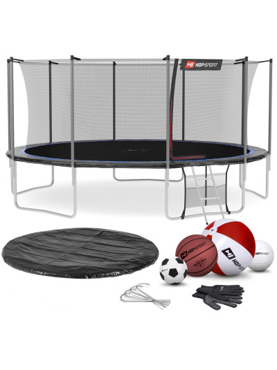 Батут с сеткой внутренней Hop-Sport 488 см черно-синий