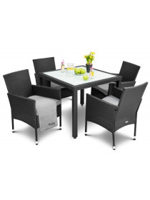 Набір меблів для саду VERONA 4+1 чорний