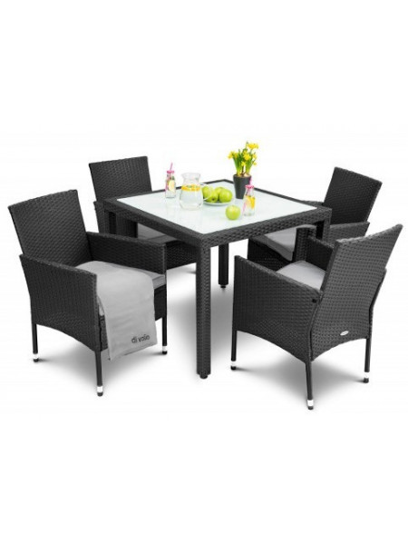 Набір меблів для саду VERONA 4+1 чорний