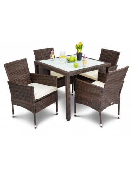 Набір меблів для саду VERONA 4+1 коричневий
