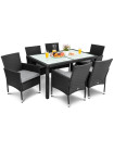 Мебель садовая VERONA 6+1 чёрный
