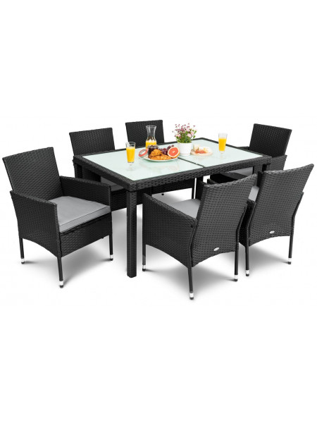Меблі садові VERONA  6+1 чорний