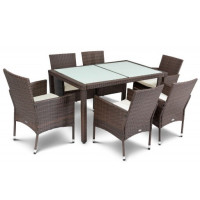 Мебель садовая VERONA 6+1 коричневый