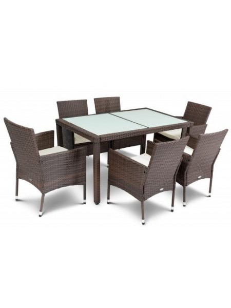 Меблі садові VERONA  6+1 коричневі 
