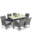 Мебель садовая VERONA 6+1 серый