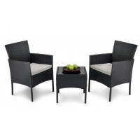 Набор мебели для сада Siena чёрный