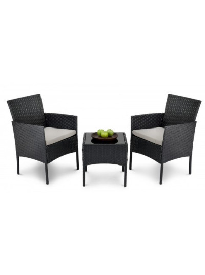 Набор мебели для сада Siena чёрный