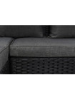 Садовый диван в комплекте Bologna чёрный/серый