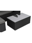 Садовый диван в комплекте Bologna чёрный/серый