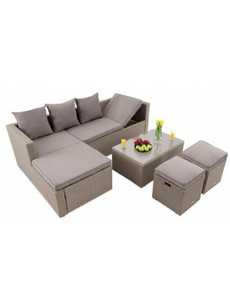 Садовий диван в комплекті Bologna бежевий