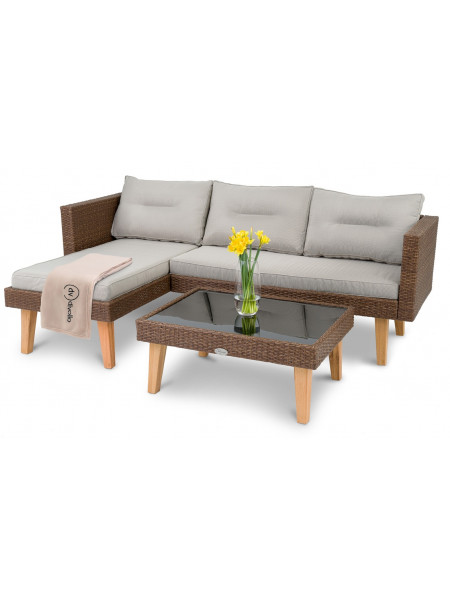 Комплект садових меблів Imola коричневий