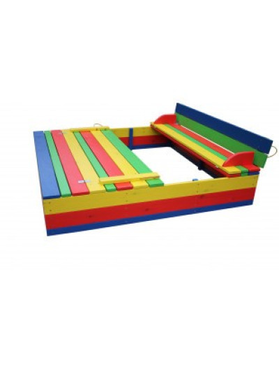  Дитяча пісочниця 2*2 метра з кришкою кольорова І-200