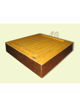 Пісочниця з кришкою дерев'яна тонована 150 см