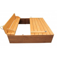 Пісочниця з кришкою дерев'яна тонована 150 см