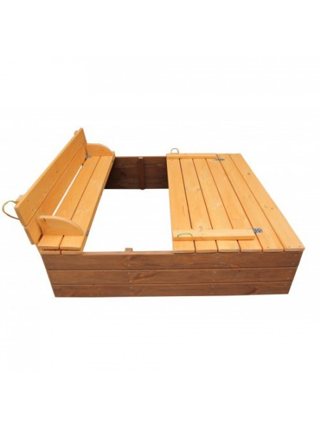 Пісочниця з кришкою дерев'яна тонована 150 см