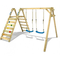 Качели детские для дачи со скалолазкой