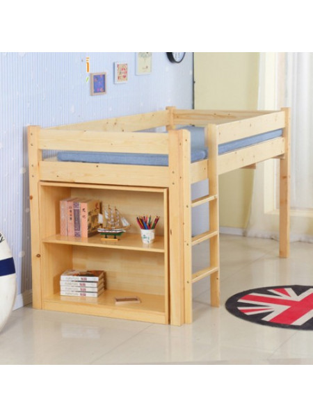 Ліжко-горище зі столом і полицями