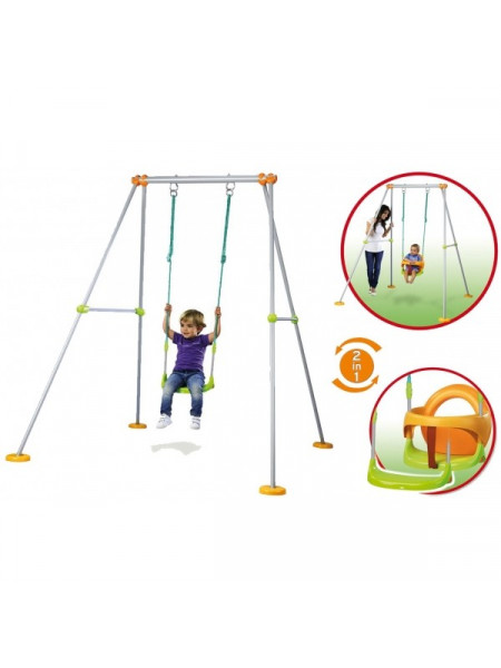 Гойдалка дитяча металева з розбірним сидінням