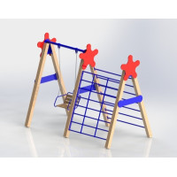 Дитяча гойдалка з лазалкою