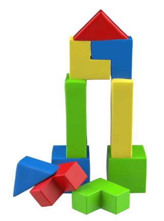 Конструктор з м'яких модулів Будівельник-8 міні Конструктор з м'яких модулів Будівельник-8 міні