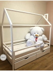 Кроватка домик белая 160х 80 см