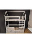 Кроватка домик двухъярусная 160 х 80 см