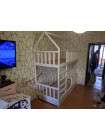 Кроватка домик двухъярусная 160 х 80 см