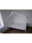 Ліжко будиночок біле 160х80 см