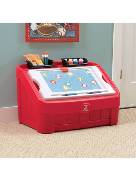 Ящик для іграшок з дошкою для творчості 