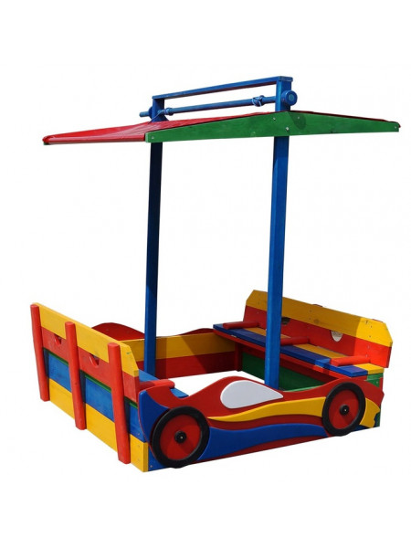 Пісочниця з дахом Машина 145х145 см Пісочниця з дахом Машина 145х145 см