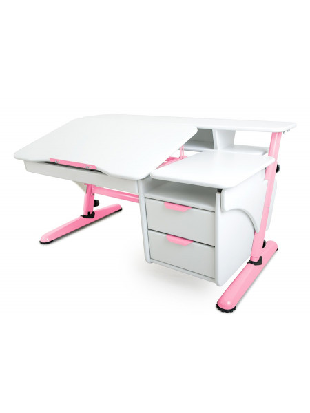 Парта-трансформер з тумбою Эргономик МДФ біла 