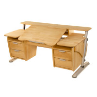 Парта трансформер з двома тумбами Ергономіка бук