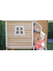 Детский деревянный домик Фантазия с горкой