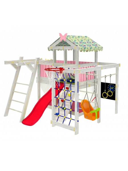 Будиночок ліжко із спортивно-ігровим комплексом