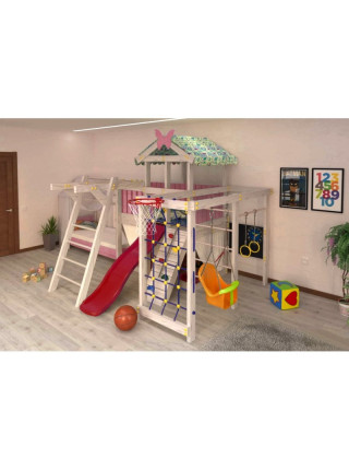 Будиночок ліжко із спортивно-ігровим комплексом