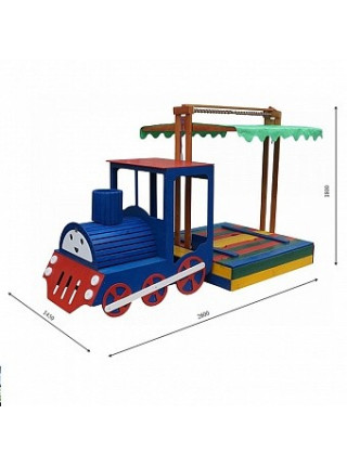 Пісочниця-Паровоз Веселка 145 на 145 см