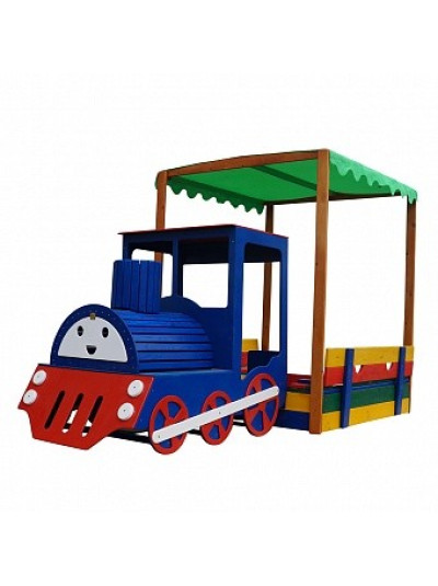 Пісочниця-Паровоз Веселка 145 на 145 см
