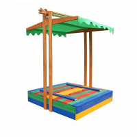   Пісочниця дерев'яна з дахом