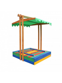   Пісочниця дерев'яна з дахом