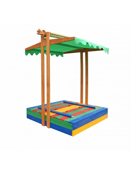   Пісочниця дерев'яна з дахом