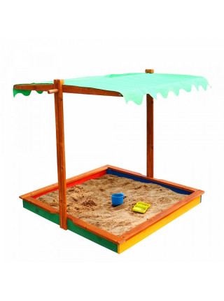  Дерев'яна пісочниця із дахом