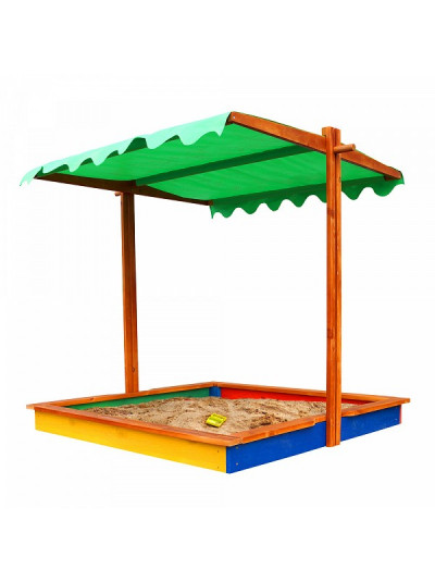  Дерев'яна пісочниця із дахом