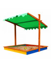  Дерев'яна пісочниця із дахом