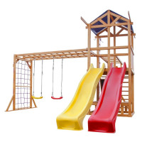 Детская площадка деревянная с двумя горками BL-12