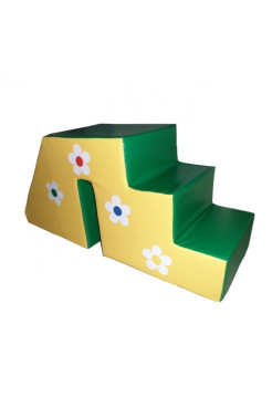 Мягкий модуль Горка Цветочек со ступеньками 