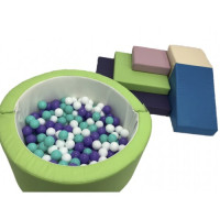 Гірка з м'якими модулями +  сухий басейн