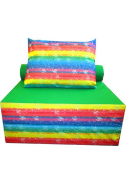 Бескаркасное кресло с подушкой Цветное