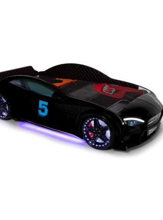 Ліжко у вигляді машини - Mersedes 80х160 чорне, комплектація плюс